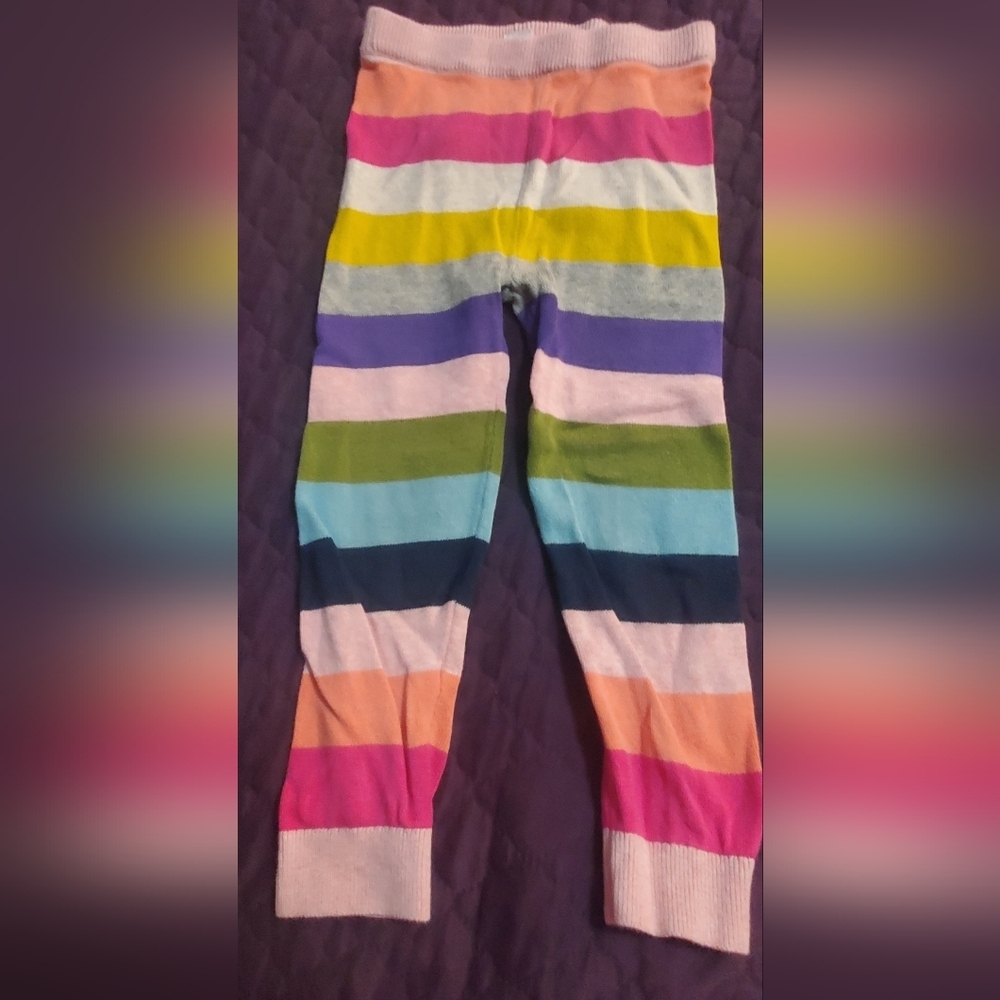 EUC- Gap KIDS Colorful Striped Sweater Leggings.